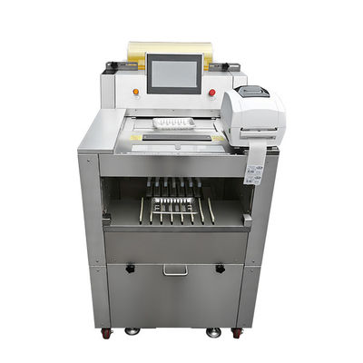 Thiết bị đóng gói siêu thị Trái cây và rau quả thương mại Máy bọc phim bám cho đóng gói thực phẩm với chức năng cân và dán nhãn