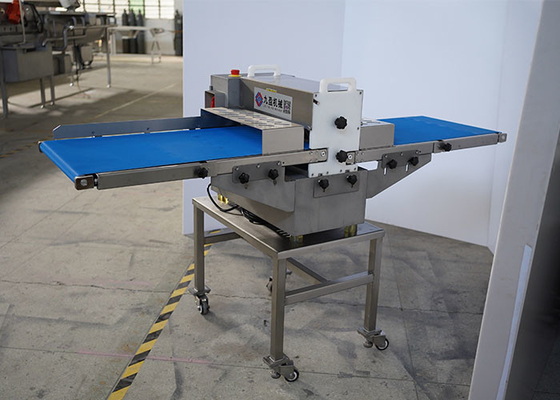 Máy cắt khối thịt tươi dạng khối với băng tải Chiều rộng cho ăn 500mm