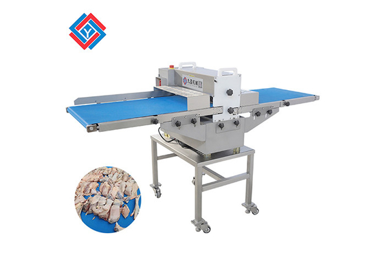 TJ-309D Băng tải có chiều rộng 500 tùy chỉnh Máy thái thịt tươi với hai lưỡi dao để thái thịt mà không bị hỏng