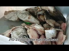 Máy cưa vòng đứng tự động 6 lưỡi cắt cá đông lạnh với điều khiển màn hình cảm ứng